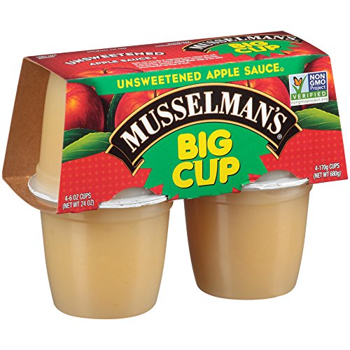 Musselman's Unsweetened Apple Sauce - low calorie, gluten free snack, low sodium, kosher, fat-free, no cholesterol, no high fructuse corn syrup, from