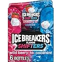ICE BREAKERS Flavor Shifters Wild Berry to Coolmint Flavored Sugar Free Chewing Gum Bottles, 3.24 oz (6 Count, 40 Pieces)