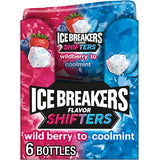 ICE BREAKERS Flavor Shifters Wild Berry to Coolmint Flavored Sugar Free Chewing Gum Bottles, 3.24 oz (6 Count, 40 Pieces)