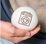Morning Blooming: 100% Natural Wool Dryer-Specific Balls (6-Pack) with Designer Felt Storage Basket - The Eco-Friendly Choice for a Fresh Morning