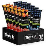 That's it. Probiotic Fruit Bar Variety Pack, Mango & Blueberry Flavors, Just Real Fruit + Probiotics, 100 Calories Per Bar, All Natural, 2-3