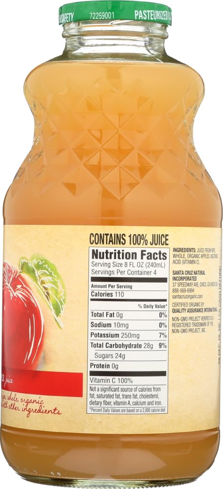 Santa Cruz Organics BG17890 Santa Cruz Organics Apple Juice - 12x32OZ