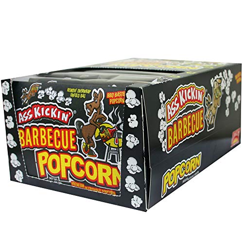 ASS KICKIN' BBQ Microwave Popcorn Bags - 12 Pack - Ultimate Barbecue Gourmet Popcorn Gift - Makes a Great Movie Theater Popcorn or Snack Food