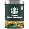 Starbucks Premium Instant Coffee, Starbucks Blonde Roast Coffee, Arabica Beans, 3.17 oz