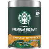 Starbucks Premium Instant Coffee, Starbucks Blonde Roast Coffee, Arabica Beans, 3.17 oz
