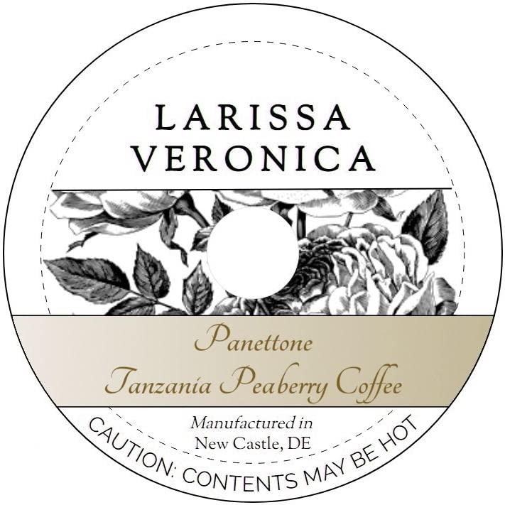 Panettone Tanzania Peaberry Coffee (Single Serve K-Cup Pods) (Gourmet, Naturally Flavored, Whole Coffee Beans) (12 pods, ZIN: 573905)