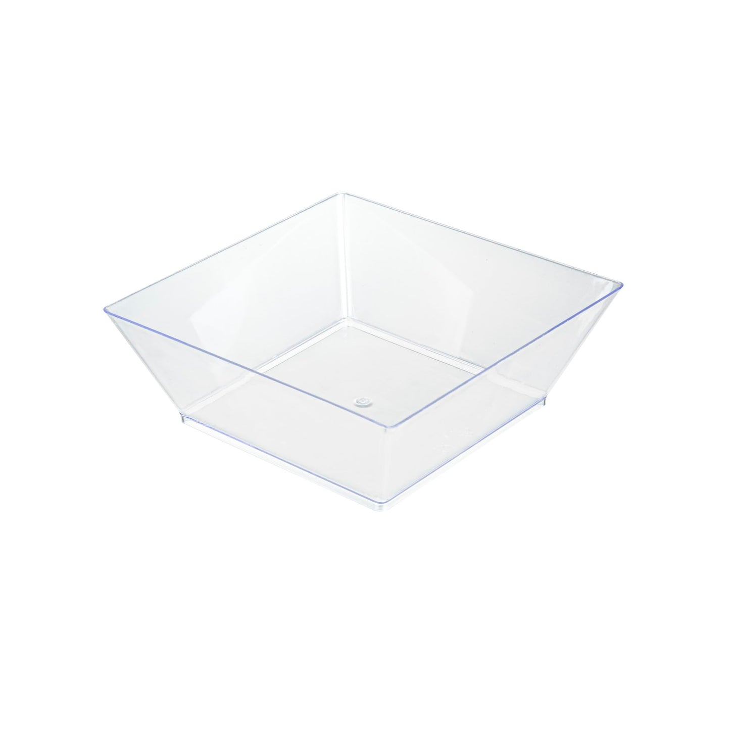 Restaurantware 10 Ounce Square Bowls 100 Disposable Serving Bowls - Heavy-Duty Premium Clear Plastic Salad Bowls For Parties Catering Or Buffets Serve
