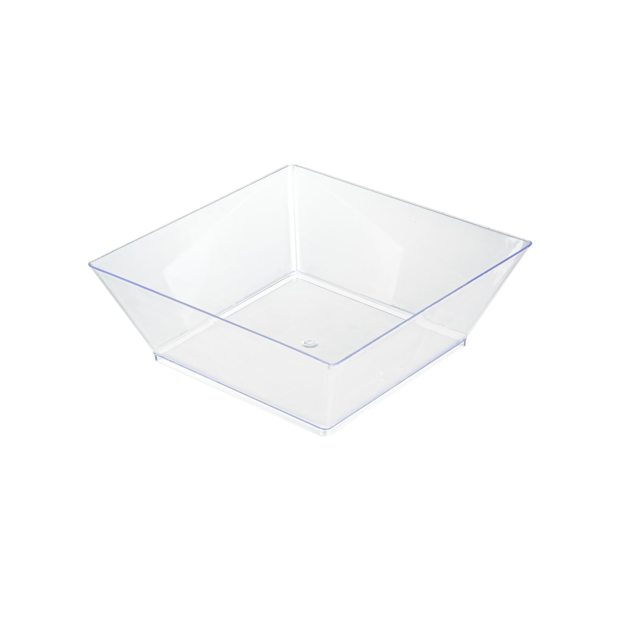 Restaurantware 10 Ounce Square Bowls 100 Disposable Serving Bowls - Heavy-Duty Premium Clear Plastic Salad Bowls For Parties Catering Or Buffets Serve