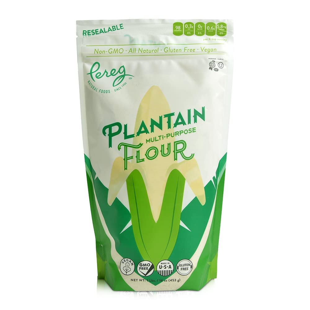 Plantain Flour (16 Oz x 6 Pack) - Non-GMO, Gluten-Free, Vegan & OU Kosher Green Banana Powder Flour - Whole Food Flour - Wheat Flour Substitute