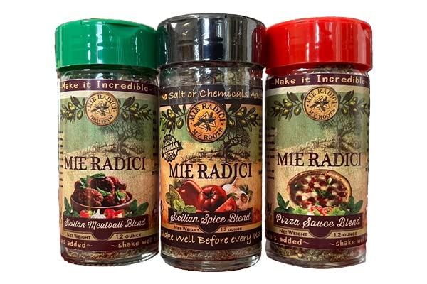 Mie Radici Variety Pack of Spices Blends - Fresh Dried Herbs - No Salt or Chemicals Added - Comes in Various Flavors | Original Sicilian Spice, Award
