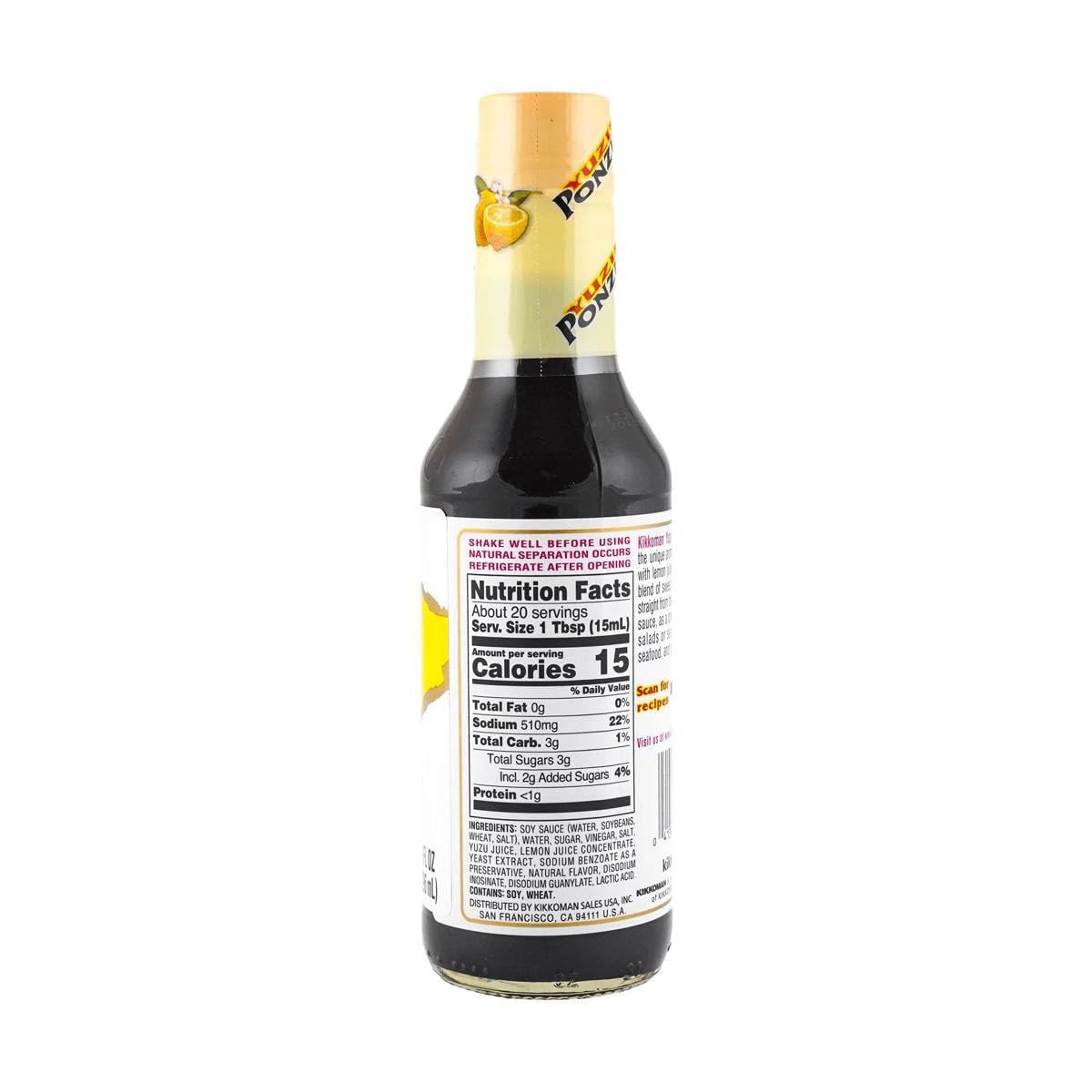 Kikkoman Yuzu Ponzu Sauce, Citrus Seasoned Dressing & Sauce, 10 Fl Oz