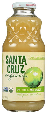 Santa Cruz 100% Lime Juice OG2 16 oz. (Pack of 12)