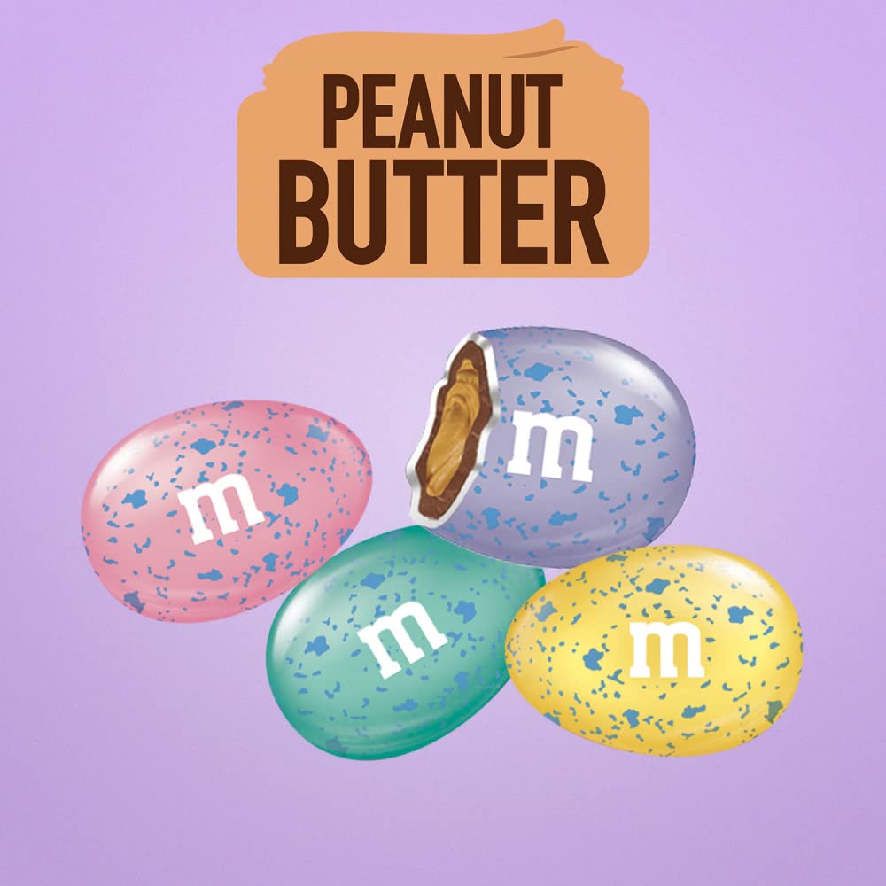 M&M'S Peanut Butter Chocolate Speckled Easter Egg Candy, 9.2 oz Bag