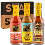 Hot Ones Hot Sauce Gift Set Season 25 Trio Pack Hot Sauce, Made With All Natural Ingredents, 5 fl oz Bottles (3-Pack)