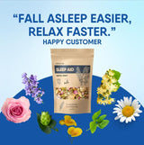 Sleep Aid Herbal Tea - Organic Calming Blend with Lemon Balm, Lavender, Linden, Chamomile, California Poppy, Passionflower, and Verbena - Supports