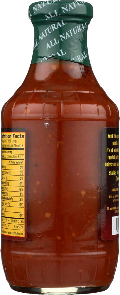 Dinosaur Bar-B-Que Bar-B-Que Sauce, Roasted Garlic Honey,19oz, (pack of 2)