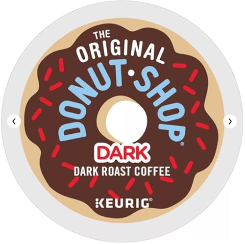 The Original Donut Shop Dark, Single-Serve K-Cup Pods, Dark Roast Coffee, Packaging may vary, 144.0 Count, Pack of 1