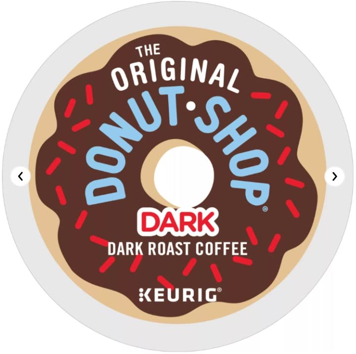 The Original Donut Shop Dark, Single-Serve K-Cup Pods, Dark Roast Coffee, Packaging may vary, 144.0 Count, Pack of 1