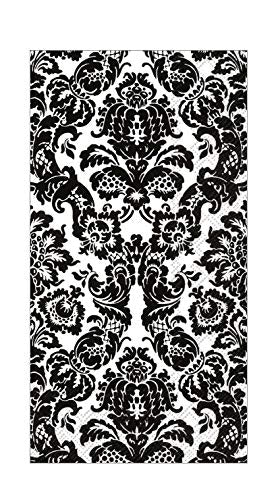 Boston International Black and White Bathroom Decor Paper Hand Towels Guest Towels Disposable Pak 32