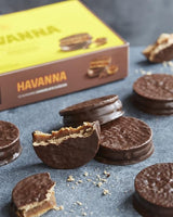 Havanna Alfajores Argentinos - Traditional Argentine Alfajores with Dulce de Leche (Milk caramel), Coated in Semi-Sweet Havanna Chocolate -