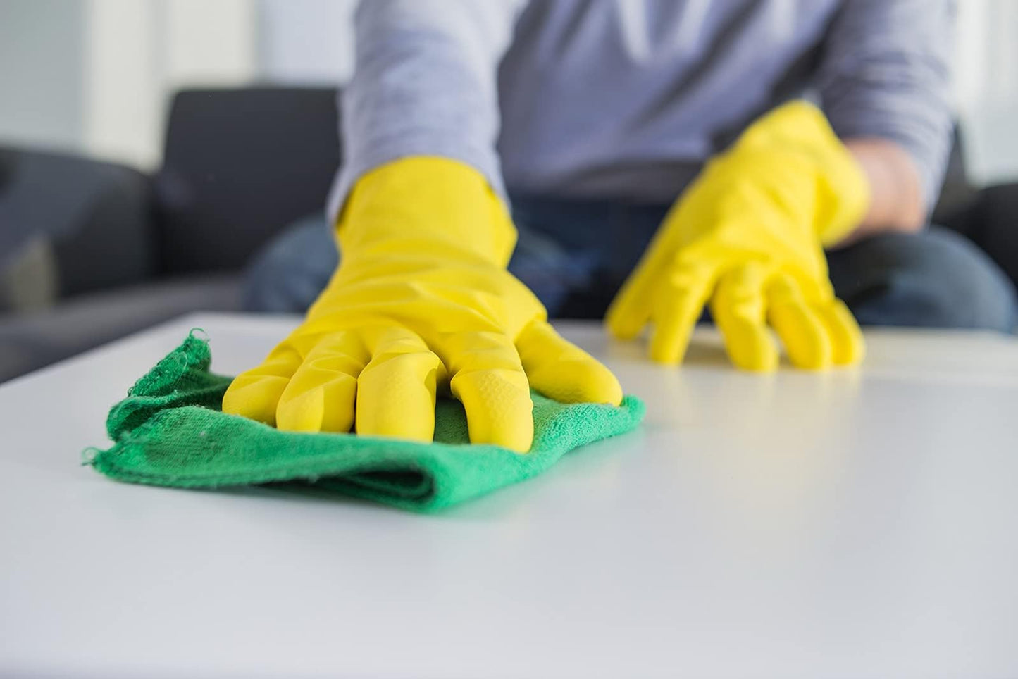 SteadMax 1 Pair Cleaning Gloves, Reusable Natural Rubber Dish Gloves, Waterproof Latex Non-Slip Dishwashing Gloves for Kitchen and Household (X-Large