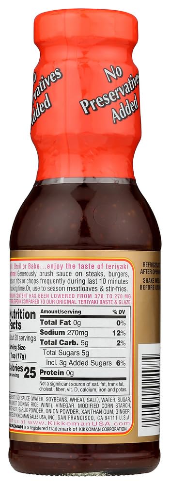 Kikkoman, International, Inc., Teriyaki Baste & Glaze, 11.80 Ounce