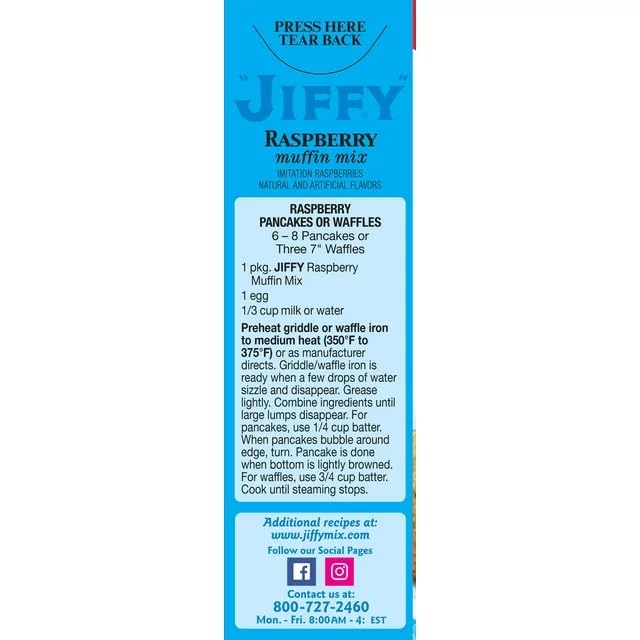 Jiffy Muffin Mix, Raspberry (Pack of 2)