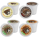 Boxer Coffee Swiss Water Decaf Cozy Classics Variety Naturally Flavored Pods compatible with Keurig K-Cup, 48 count - Vanilla, Chocolate, Hazelnut