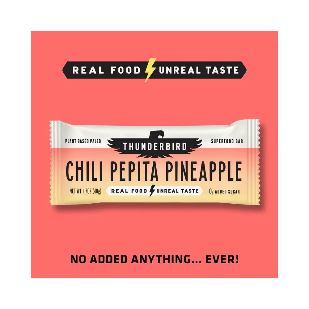 Thunderbird Energetica, Bar Chili Pepita Pineapple Single, 1.7 Ounce