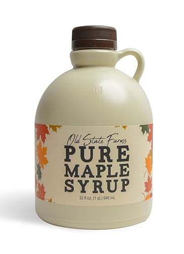 Old State Farms - 64oz Grade A Dark Robust Pure Maple Syrup - Sustainable Harvest - Organically Produced - All Natural