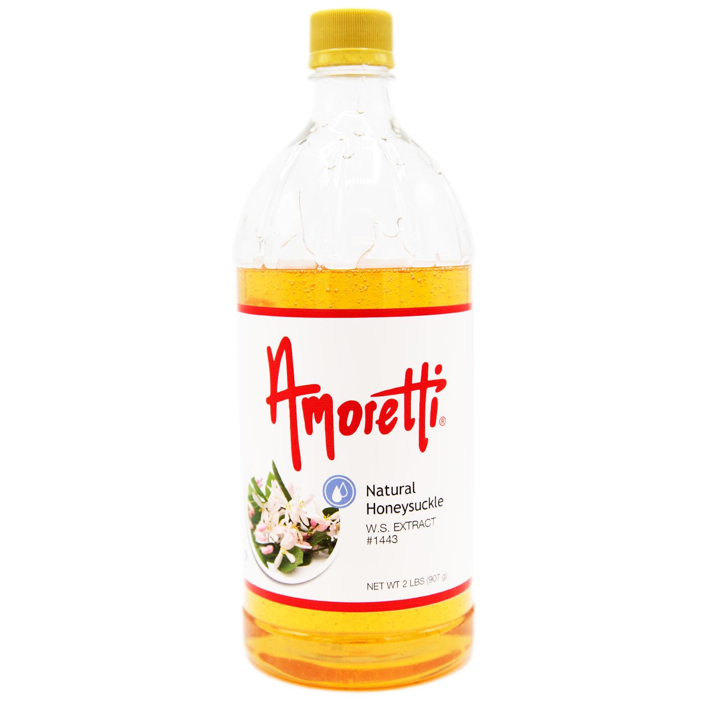 Amoretti - Natural Honeysuckle Extract Water Soluble 2 oz - Highly Concentrated & Perfect For Pastry, Savory, Brewing, and more, Preservative Free