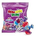 Bon Bon Bum - Fruity Lollipop with Bubble Gum center - Perfect for Parties and Sharing (10 Pieces, Berry Explosion)
