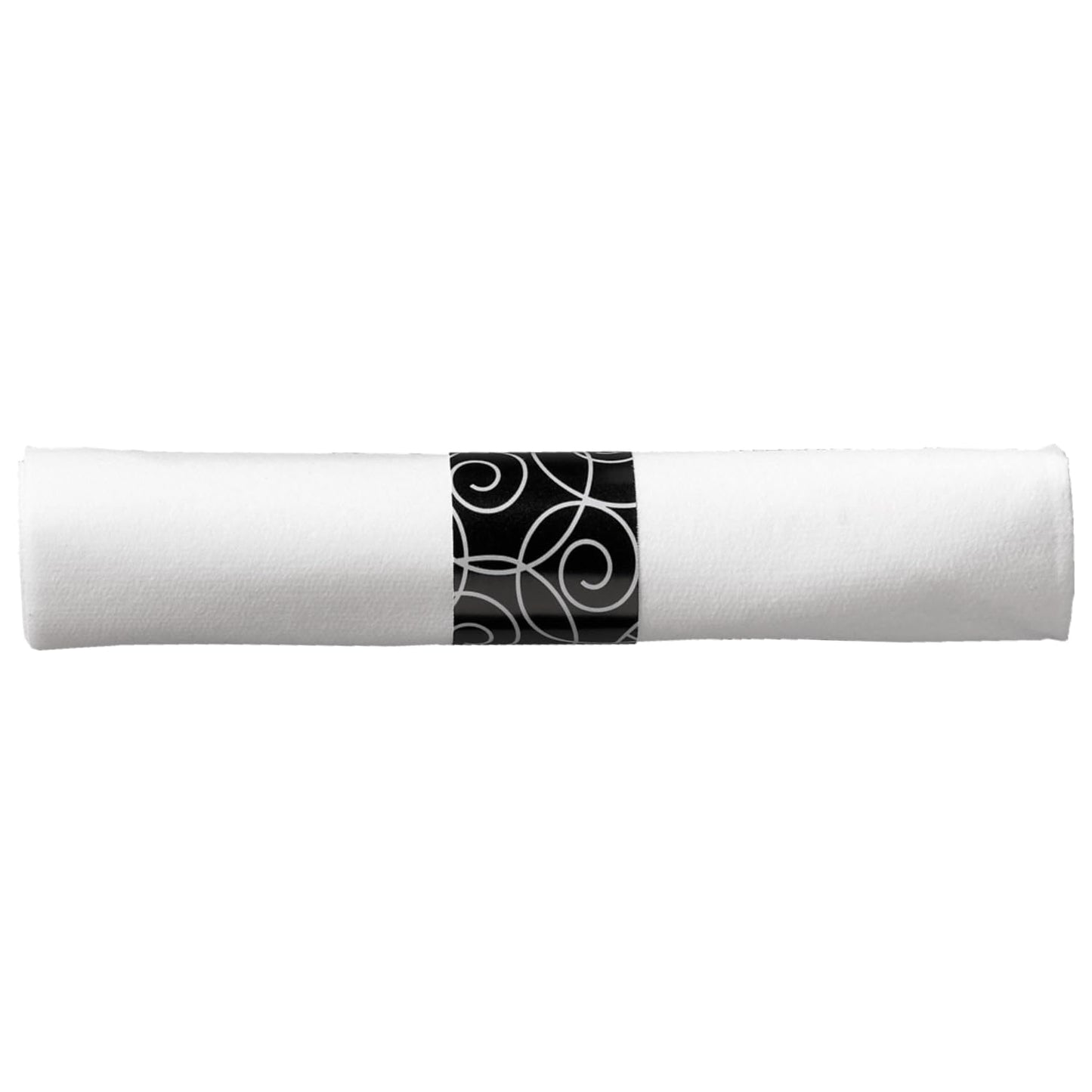 Hoffmaster Caterwrap Heavyweight Cutlery Combo, Fork/spoon/knife/napkin, Black, 100/carton