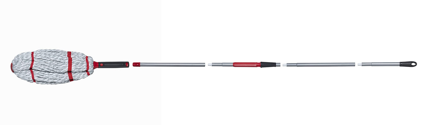 Rubbermaid Microfiber Twist Mop Kit with 2 Refills Kit Machine Washable Built-in Wringer Lightweight Safe for All Floor Types Deep Cleaning