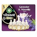 Air Wick Plug in Scented Oil Refill, 5ct, Lavender & Waterlily, Air Freshener, Essential Oils