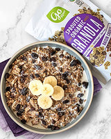 Go Raw Sprouted Organic Granola, Raisin Crunch, Vegan, Gluten Free, Nut Free, Healthy Breakfast Cereal with Superseeds, Non-GMO, 0g Added Sugar, 3g