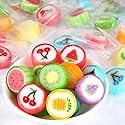 Fruit Slices Candy - Hard Candy Bulk 1 lb Bag of Individually Wrapped Small Candy Fruit Slices (approx. 118 pcs) Hard Candies Assortment - Great