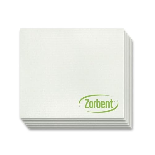 Zorbent Super Absorbent Towels 6 Pack, Natural, Reusable Paper Towel Alternative, Lint Free Cleaning Cloth for Kitchen, Gym, Shoes, Travel, & Camping