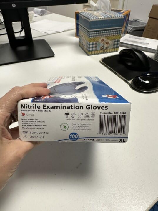 CareMates Nitrile Medical Exam Gloves, Latex Free Rubber, Powder Free, Extra Strong, 4 Mil Thick, Certified for Home Infusion, First Aid, Food Safe
