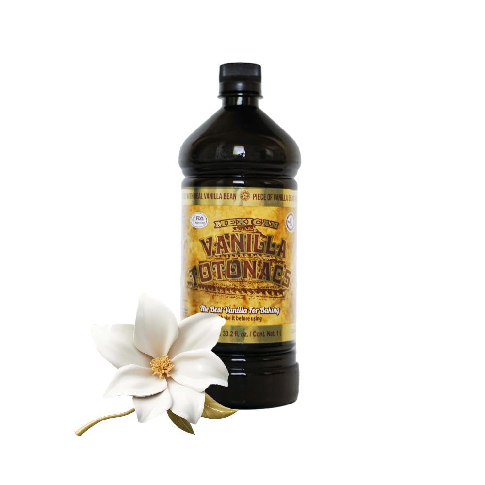 Mexican Vanilla Totonac’s - 33.2 Oz (1 Lt) Bottle - Pure Vanilla Extract Cooking and Baking