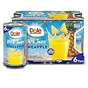 Dole 100% Pineapple Juice, No Added Sugar, Excellent Source of Vitamin C, 100% Fruit Juice, 6 Fl Oz (Pack of 6), Packaging May Vary