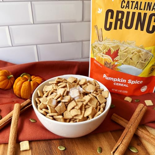 Catalina Crunch Protein Cereal | Sugar Free Breakfast Cereal with 11g of Protein | Gluten Free, Keto Friendly | Pumpkin Spice - 8 oz. Bag (Pack of 4)