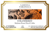 Strawberry Medium Roast Decaf Coffee (Single Serve K-Cup Pods) (Gourmet, Naturally Flavored, Whole Coffee Beans) (12 pods, ZIN: 574681)