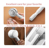 2-in-1 Electric Lint Remover & Fabric Shaver | Sweater Defuzzer with 3 Speeds, 6 Stainless Steel Blades, and Built-in Lint Roller | USB-C Rechargeable