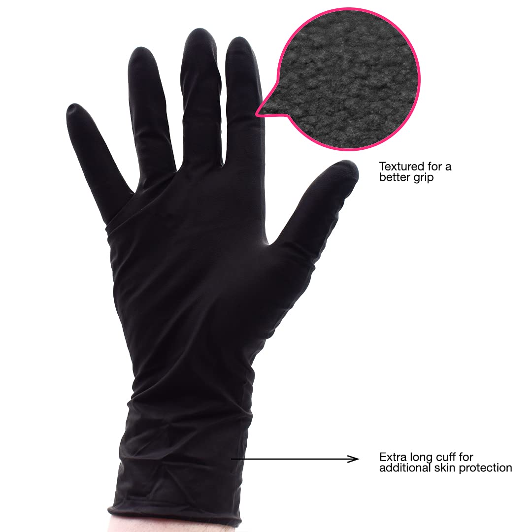 Colortrak Premium Grip Reusable Gloves, 4 Pairs (8 Gloves Total), Powder Free Latex, Durable and Chemical Resistant, Textured for Better Grip, Extra