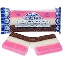 Old-Fashioned Coconut Slice Bars 24ct Case - Neapolitan Chocolate/Vanilla/Strawberry