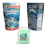 The Original Bag of Poo®, Sea Turtle Poo (Green Apple Flavor Cotton Candy) Novelty Poop Gag Gift. Free sticker inside.
