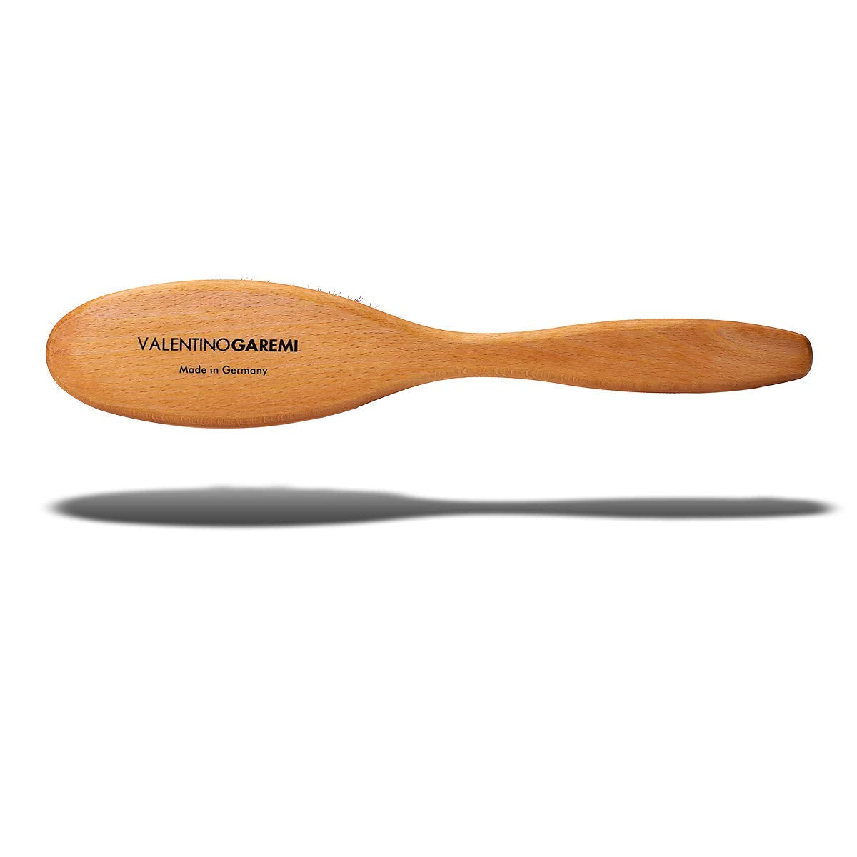 Valentino Garemi Clothes Brush - Boar Bristle Garment Brush for Suits, Jackets & Wool - Removes Lint, Dust & Pet Hair - Wooden Handle - Made in
