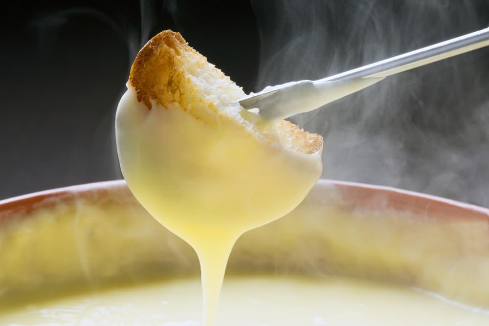 Swiss Knight Cheese Fondue L’Originale, 14 oz | Authentic Swiss Cheese Fondue | Non-GMO | Naturally Lactose & Gluten Free | Product of Switzerland