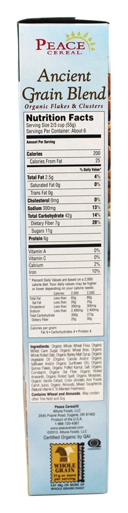 Peace Cereal Ancient Grain Blend, 11 Ounce